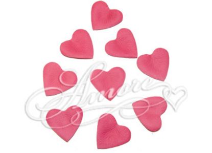 Picture of Silk Rose Petals Heart Shape Watermelon-Fuchsia