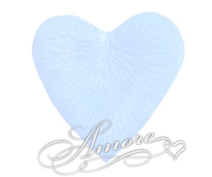 Picture of Silk Rose Petals Heart Shape Blue Sky